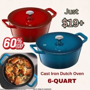 6QT Enameled Cast Iron Dutch Oven