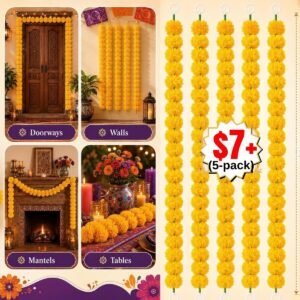 Marigold garlands for just $7+ (5-pack)