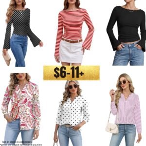Boat Neck Bell Sleeve Tops, Button Down Shirts