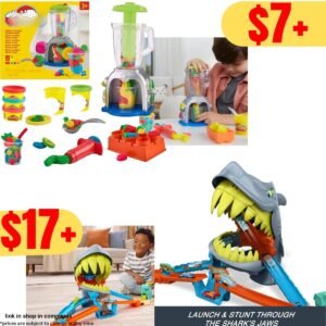 Swirlin' Smoothies Toy Blender Playset |City Shark Chomp Beach Playset 