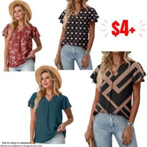 Ruffle Sleeve Blouses