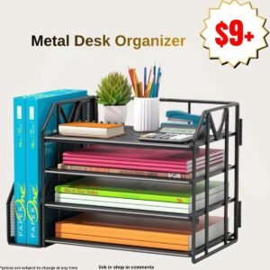 4-Tier Metal Desk Organizer