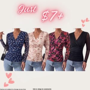 Womens Mesh Wrap Boho Tops