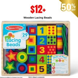 Wooden Lacing Beads - Educational Activity