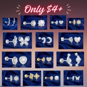 18K gold plated stud earrings
