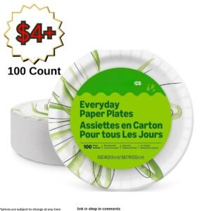 Disposable Paper Plates 100 Count