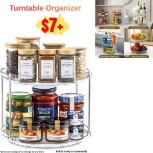 2 Tier Lazy Susan Turntable Organizer