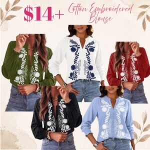 Cotton Embroidered Blouse