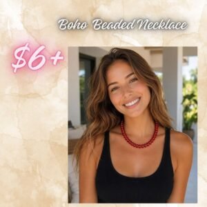 Chunky Boho Beaded Necklace
