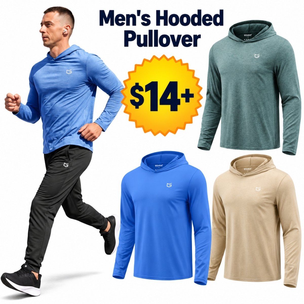 Men's Lightweight Athletic Hoodies