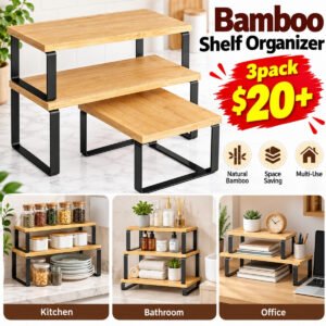 Cabinet Organizer Shelf, Set of 3