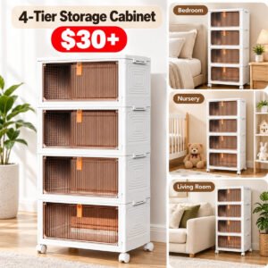 4 Tier Plastic Storage Bins