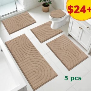 Bathroom Rugs Sets 5 Piece