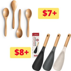 Wooden Spoons | 3 Pack Cooking Spatula