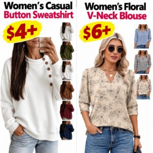 Womens Mock Neck Sweatshirt | 3/4 Sleeve Tops