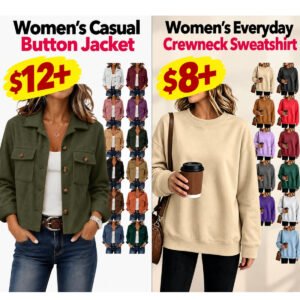 Womens Crewneck Sweatshirt  |  Corduroy Jacket