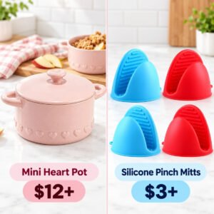 2 Pairs Silicone Oven Gloves ! Ceramic Stoneware Casserole Dish