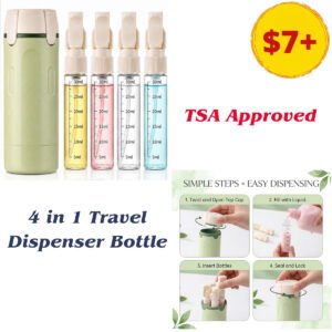 4 in 1 Travel Dispenser Bottle