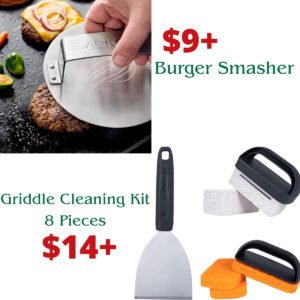 Burger Smasher | Griddle Cleaning Kit, 8 Pieces,