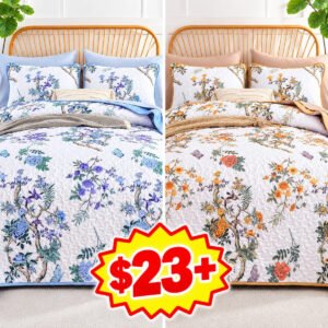 Floral Quilt Set Queen