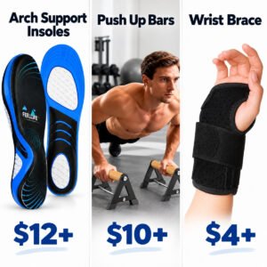 Arch Support Insoles |  Push Up Stand |  Wrist Brace with Splint