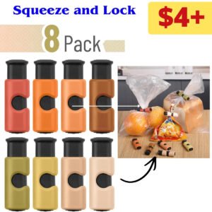 Squeeze and Lock Bread Bag Clips