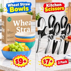 Salad Bowls  |  3 Pack Kitchen Scissors