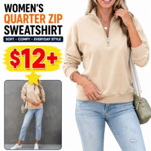 Womens Quarter Zip Pullover