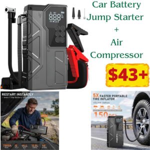 Car Battery Jump Starter with Air Compressor