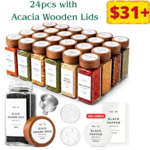 Glass Spice Jars with Label
