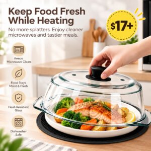Microwave Splatter Cover with Silicone Mat