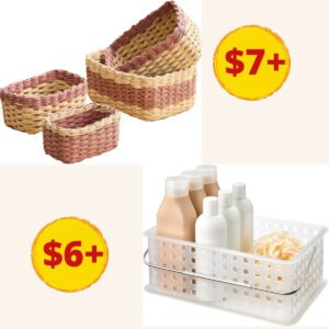 Shower Caddy | 4 pcs Woven Storage Baskets