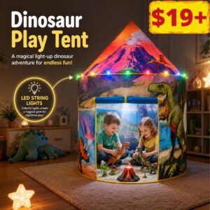 Play Tent for Kids with LED Lights
