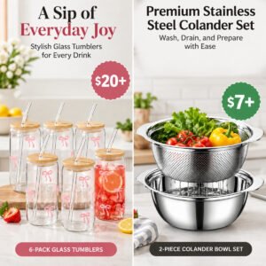 Colander | 6 Pcs Glass Cups