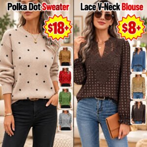 Womens Lace Tops  \  Polka Dot Tops