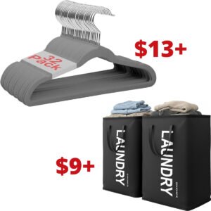 Laundry Hamper  |  Velvet Hangers (32 PACK)