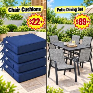 Patio Chairs Set of 6 | Outdoor Chair Cushions Set of 4