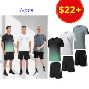 Men's 6-Piece Workout Set