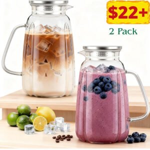 2 Pack Glass Pitcher