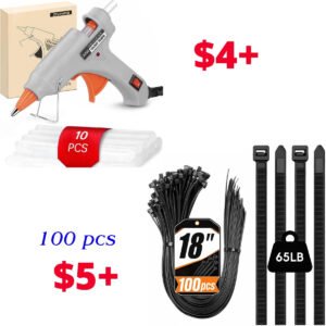 Hot Glue Gun | Zip Ties 100 Pack
