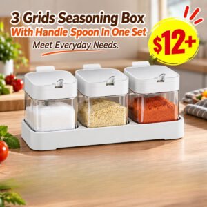 Clear Glass Condiment Canisters