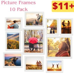10-Pack White Picture Frames