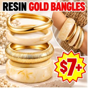 Acrylic Gold Bangle Bracelets