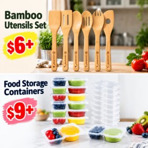 Wooden Spoons | 40 Pack Condiment Container