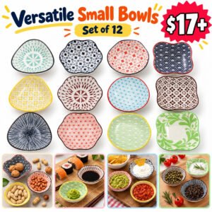 Set of 12 Ceramic Dipping Sauce Bowls