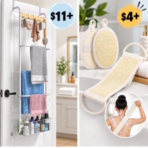 Back Scrubber | Over The Door Towel Rack