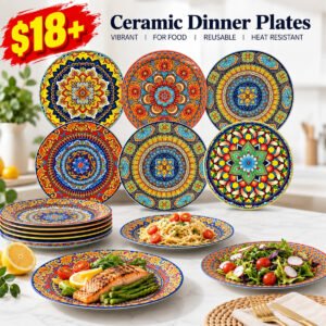 Colorful Dessert Plates Set of 6