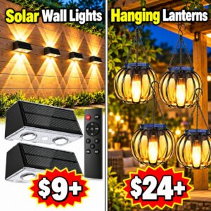 Solar Fence Lights | Solar Lanterns (4 pack)