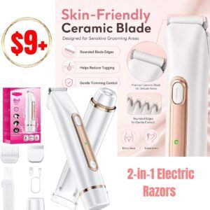 Rechargeable 2-in-1 Electric Razors for Women