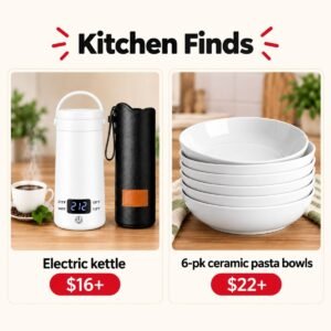 Electric kettle, 6-pk ceramic pasta bowls